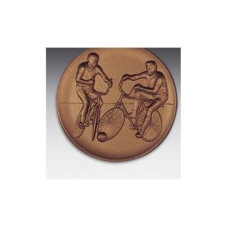 Emblem D=50mm Radball, bronzefarben in Kunststoff fr Pokale und Medaillen