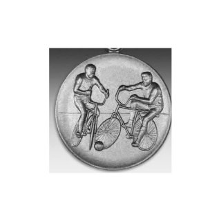 Emblem D=50mm Radball, silberfarben in Kunststoff fr Pokale und Medaillen