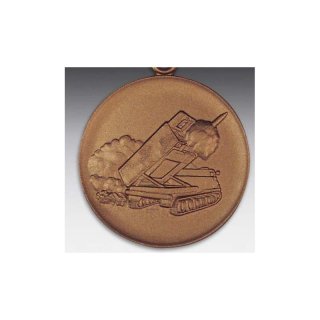 Emblem D=50mm Raketenabschusspanzer, bronzefarben in Kunststoff fr Pokale und Medaillen