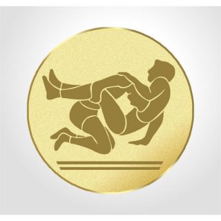 Emblem D=50mm Kampfsport  goldfarbig