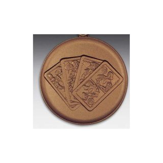 Emblem D=50mm Schafkopf,  bronzefarben, siber- oder goldfarben