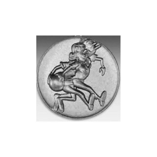 Emblem D=50mm Scherzkegler, silberfarben in Kunststoff fr Pokale und Medaillen