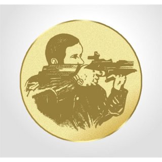 Emblem D=50mm Schieen (H), goldfarbig