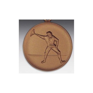Emblem D=50mm Schtze Eisst., bronzefarben in Kunststoff fr Pokale und Medaillen