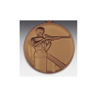 Emblem D=50mm Schtzin, bronzefarben in Kunststoff fr Pokale und Medaillen