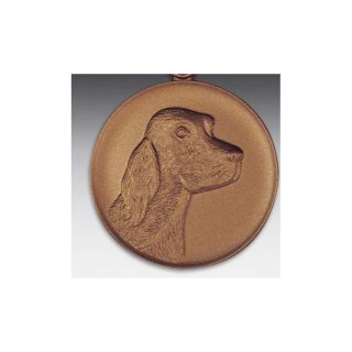 Emblem D=50mm Setter, bronzefarben in Kunststoff fr Pokale und Medaillen