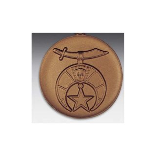 Emblem D=50mm Shrine, bronzefarben in Kunststoff fr Pokale und Medaillen