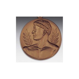Emblem D=50mm Sieger, bronzefarben in Kunststoff fr Pokale und Medaillen