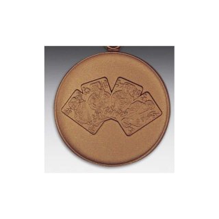 Emblem D=50mm Skat, bronzefarben in Kunststoff fr Pokale und Medaillen