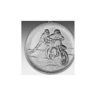 Emblem D=50mm Ski Jring, silberfarben in Kunststoff fr Pokale und Medaillen