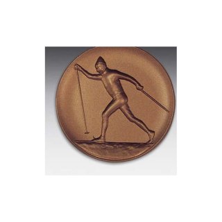 Emblem D=50mm Skilanglauf,  bronzefarben, siber- oder goldfarben