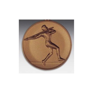 Emblem D=50mm Speerwerfen, bronzefarben in Kunststoff fr Pokale und Medaillen