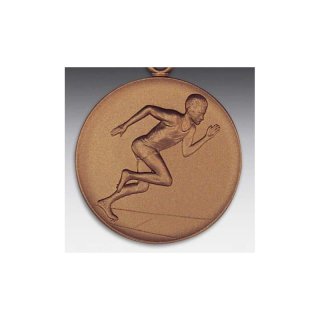 Emblem D=50mm Sprinter, bronzefarben in Kunststoff fr Pokale und Medaillen