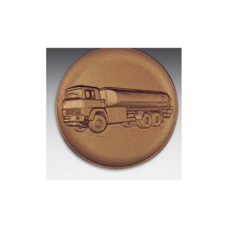 Emblem D=50mm Straentank w., bronzefarben in Kunststoff fr Pokale und Medaillen
