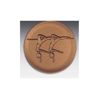 Emblem D=50mm Synchron - Schwimmen, bronzefarben in Kunststoff fr Pokale und Medaillen