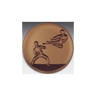 Emblem D=50mm Taek-won-do, bronzefarben in Kunststoff fr Pokale und Medaillen