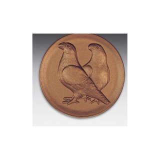 Emblem D=50mm Taube, Dragoontaube, bronzefarben in Kunststoff fr Pokale und Medaillen