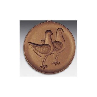Emblem D=50mm Taube Modeneser, bronzefarben in Kunststoff fr Pokale und Medaillen