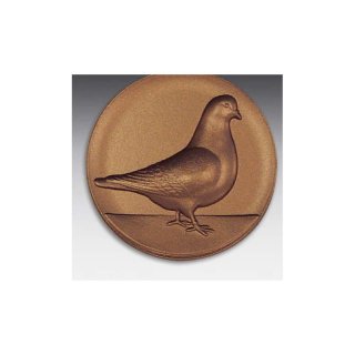 Emblem D=50mm Taube, Strasser-Taube, bronzefarben in Kunststoff fr Pokale und Medaillen