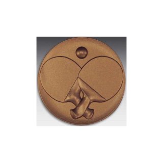 Emblem D=50mm Tennisschlger, bronzefarben in Kunststoff fr Pokale und Medaillen