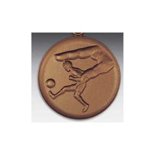 Emblem D=50mm Tipp-Kick, bronzefarben in Kunststoff fr Pokale und Medaillen
