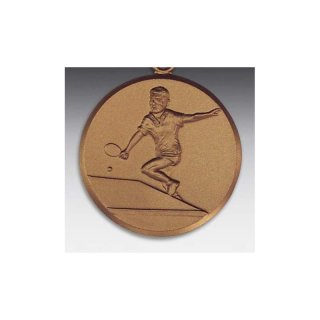 Emblem D=50mm Tischtennis- Mann, bronzefarben in Kunststoff fr Pokale und Medaillen