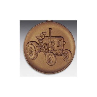 Emblem D=50mm Traktor,   bronzefarben, siber- oder goldfarben