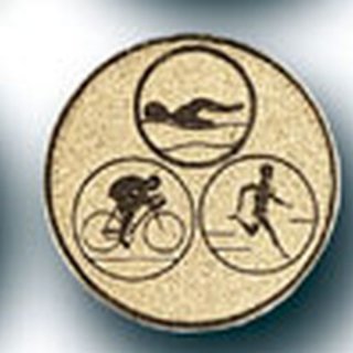 Emblem D=50mm Triathlon gold