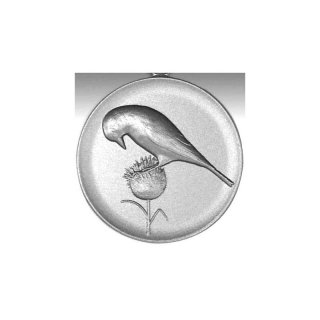 Emblem D=50mm Waldvogel , silberfarben in Kunststoff fr Pokale und Medaillen