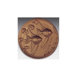 Emblem D=50mm Zierfische, bronzefarben in Kunststoff fr Pokale und Medaillen