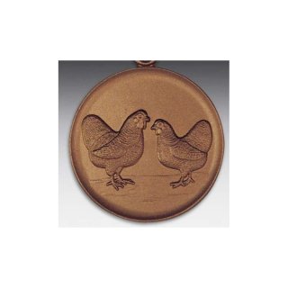 Emblem D=50mm Zwergwyand, bronzefarben in Kunststoff fr Pokale und Medaillen
