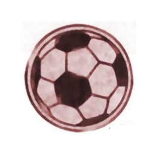 Emblem D=50mm bronze-farben Fussball, Fuball (nur Ball)