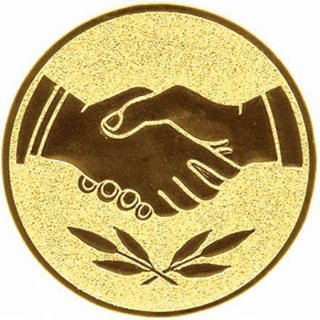 Emblem  25 mm Hnde goldfarben 