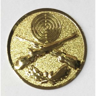 Emblem 25  3D Gekreuzte Gewehre goldfarben