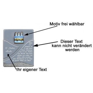 Erinnerungstafel zum 18. Geburtstag 18x22 cm personalierbar