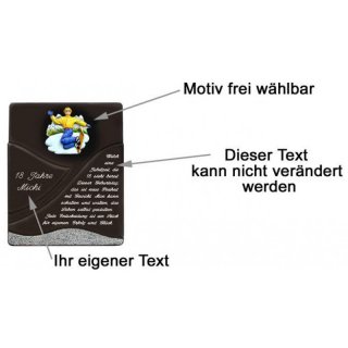 Erinnerungstafel zum 18. Geburtstag 18x22 cm personalisierbar