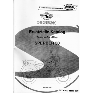 Ersatzteile-Katalog Sperber 50 - Ausgabe 1997