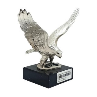 Figur Adler H=17 cm Silberfarben Metall