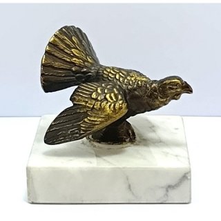 Figur Auerhahn ca.80 mm auf Marmorsockel 