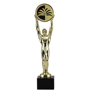 Figur Award-Stern 270mm Gold farbig auf Mamor Sockel