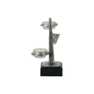 Figur Badminton H=200mm  aus Metall - Marmor - Glas, Gravur im Preis enthalten.