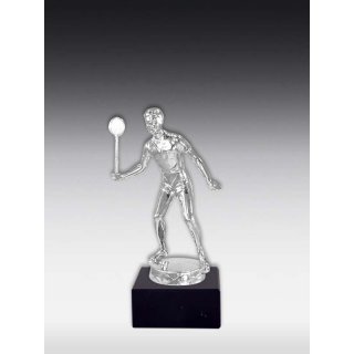 Figur Badmintonspielerin Glanz-Silber