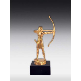 Figur Bogenschtzin Bronze, Glanz-Gold, Glanz-Silber oder  Versilbert-geschwrzt ca. 15cm