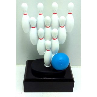 Figur Bowling farbig H=15,5cm inkl. Gravur