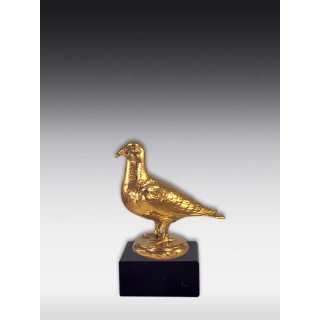 Figur Brieftaube Bronze, silber oder Goldfarben