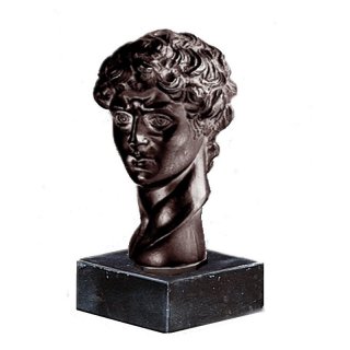 Figur David nach Michelangelo  bronziert 18cm