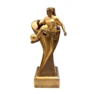 Figur Fuball - Spielerin bronzefarben 170mm