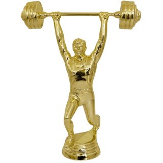 Figur Gewichtheben gold 152mm