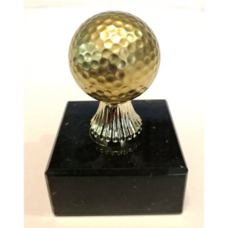 Figur Golfball gold farben inkl. Gravur Ihr Wunschtext