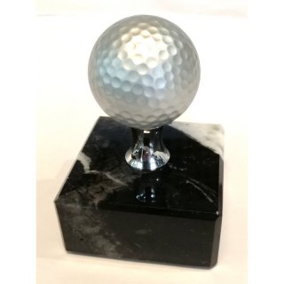 Figur Golfball silber farben inkl. Gravur Ihr Wunschtext